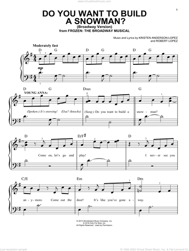 Do You Want To Build A Snowman? (Broadway Version)