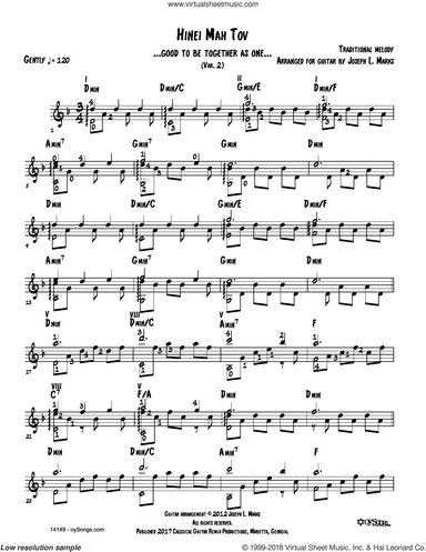 Hinei Mah Tov Var 2 (arr. Joe Marks)
