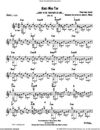 Heiveinu Shalom Aleichem Vars 1, 2, 3 (arr. Joe Marks)