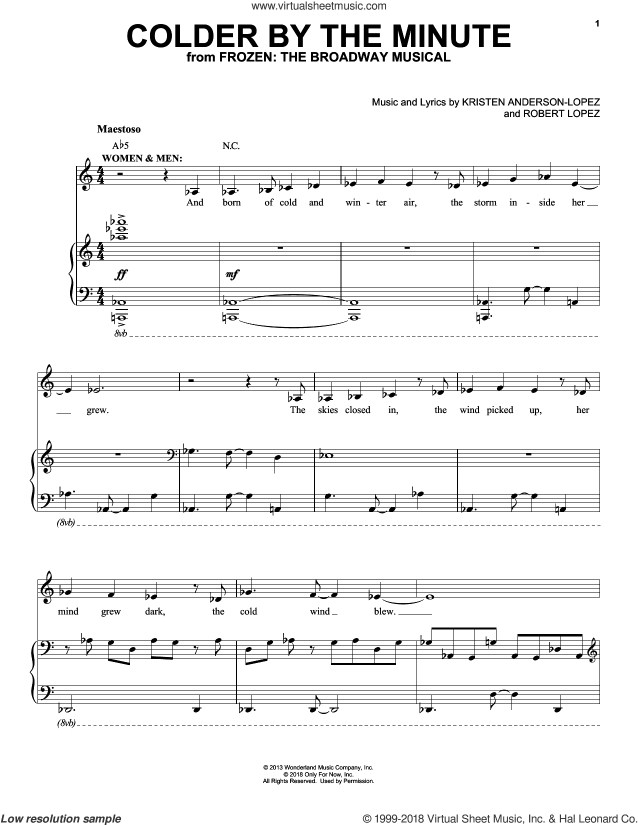 Colder By The Minute (from Frozen: The Broadway Musical)