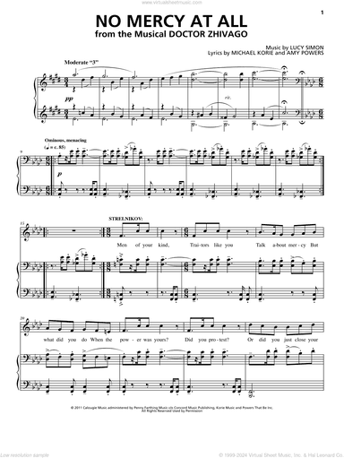 No Mercy At All (from Doctor Zhivago: The Broadway Musical)