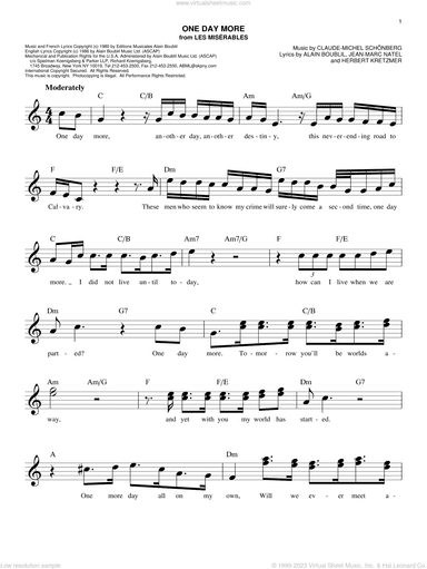 One Day More (from Les Miserables)