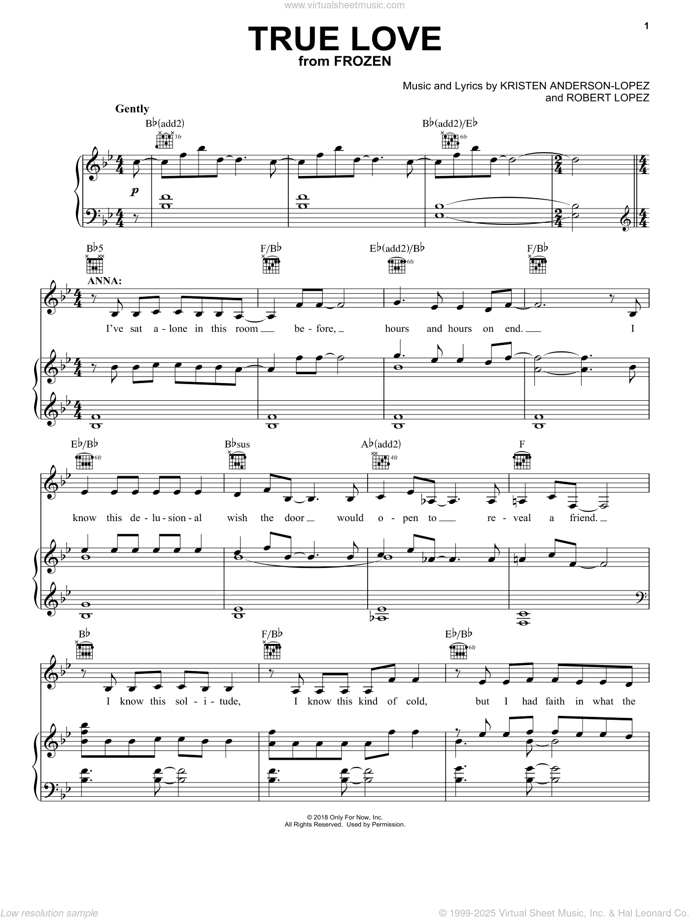 True Love (from Frozen: The Broadway Musical)