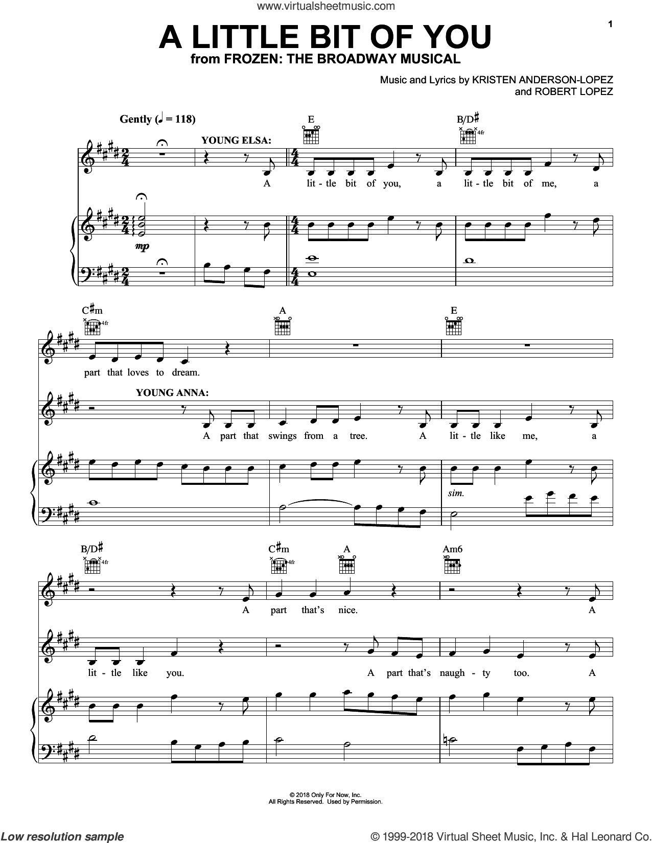 A Little Bit Of You (from Frozen: The Broadway Musical)