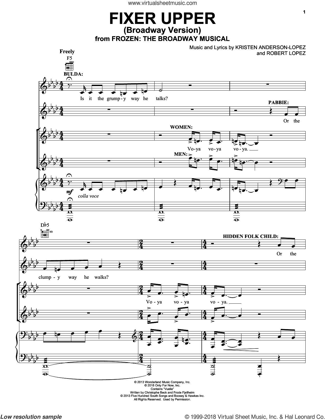 Fixer Upper (from Frozen: The Broadway Musical)