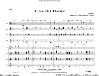 O Chanukah for Guitar Quartet (arr. Joe Marks)