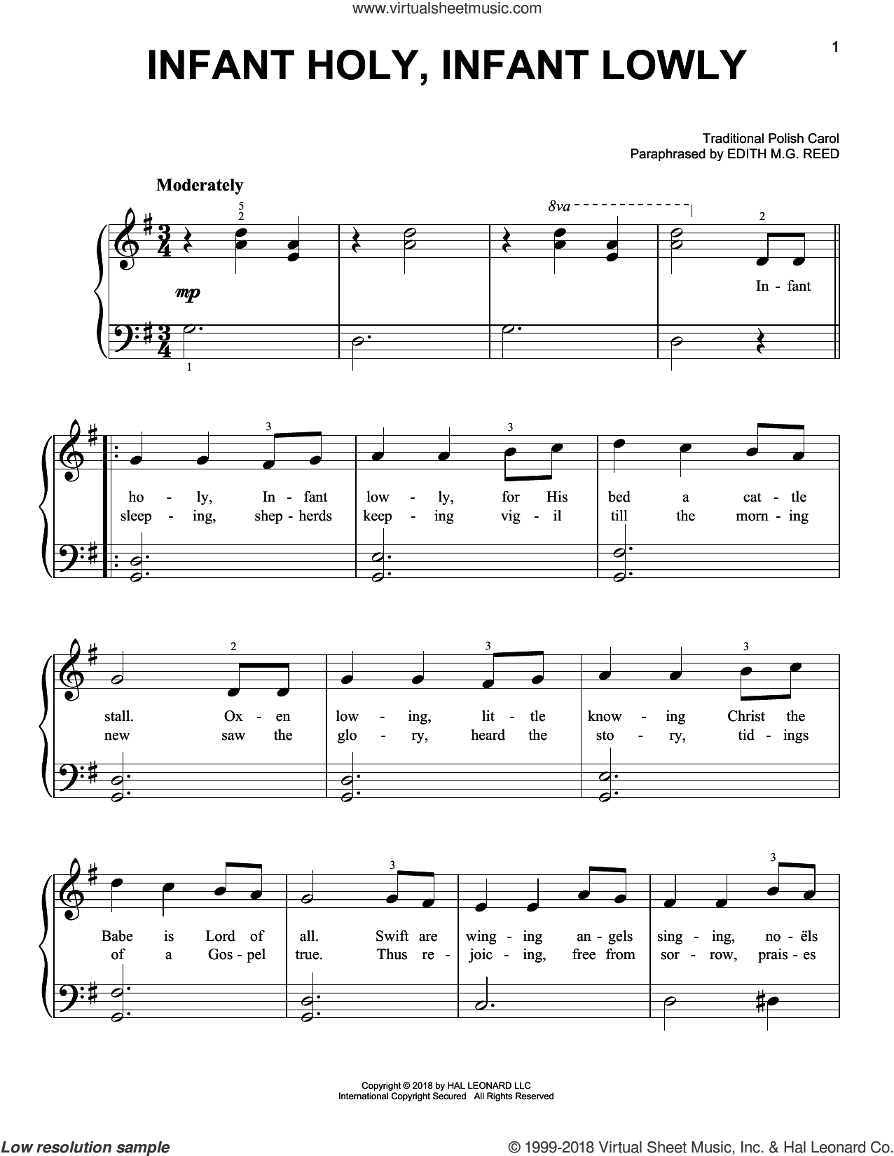 Infant Holy, Infant Lowly