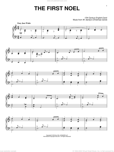 The First Noel [Jazz version] (arr. Frank Mantooth)