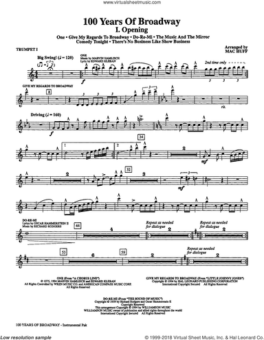 100 Years of Broadway (Medley) (complete set of parts)