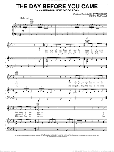 Day Before You Came (from Mamma Mia! Here We Go Again)