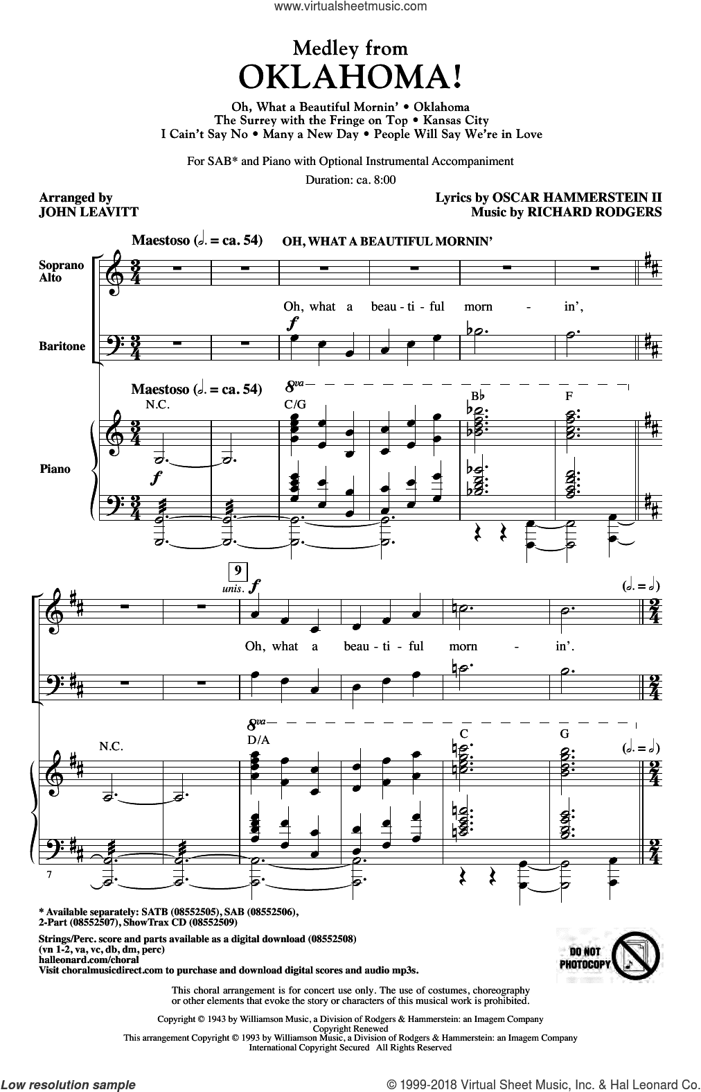 Oklahoma! (Medley) (arr. John Leavitt)