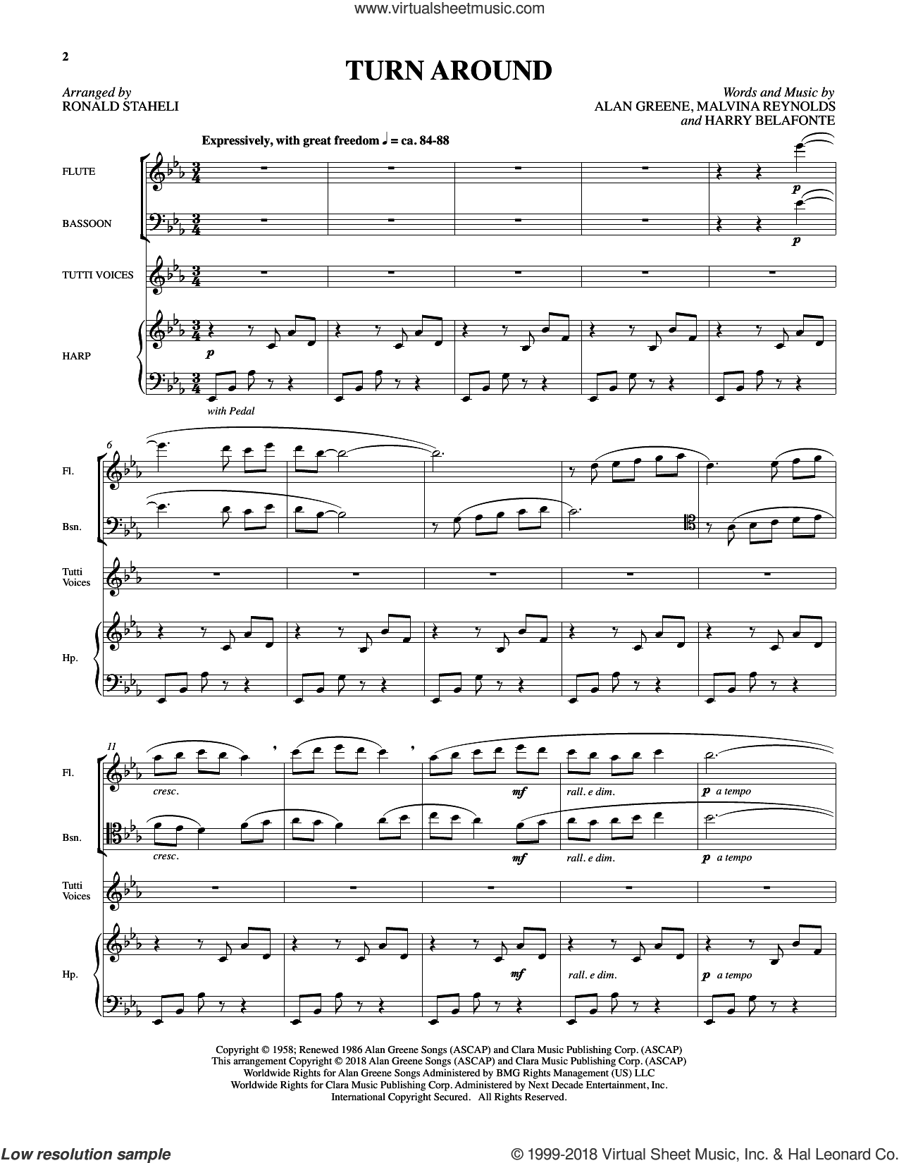 Turn Around (arr. Ronald Staheli)