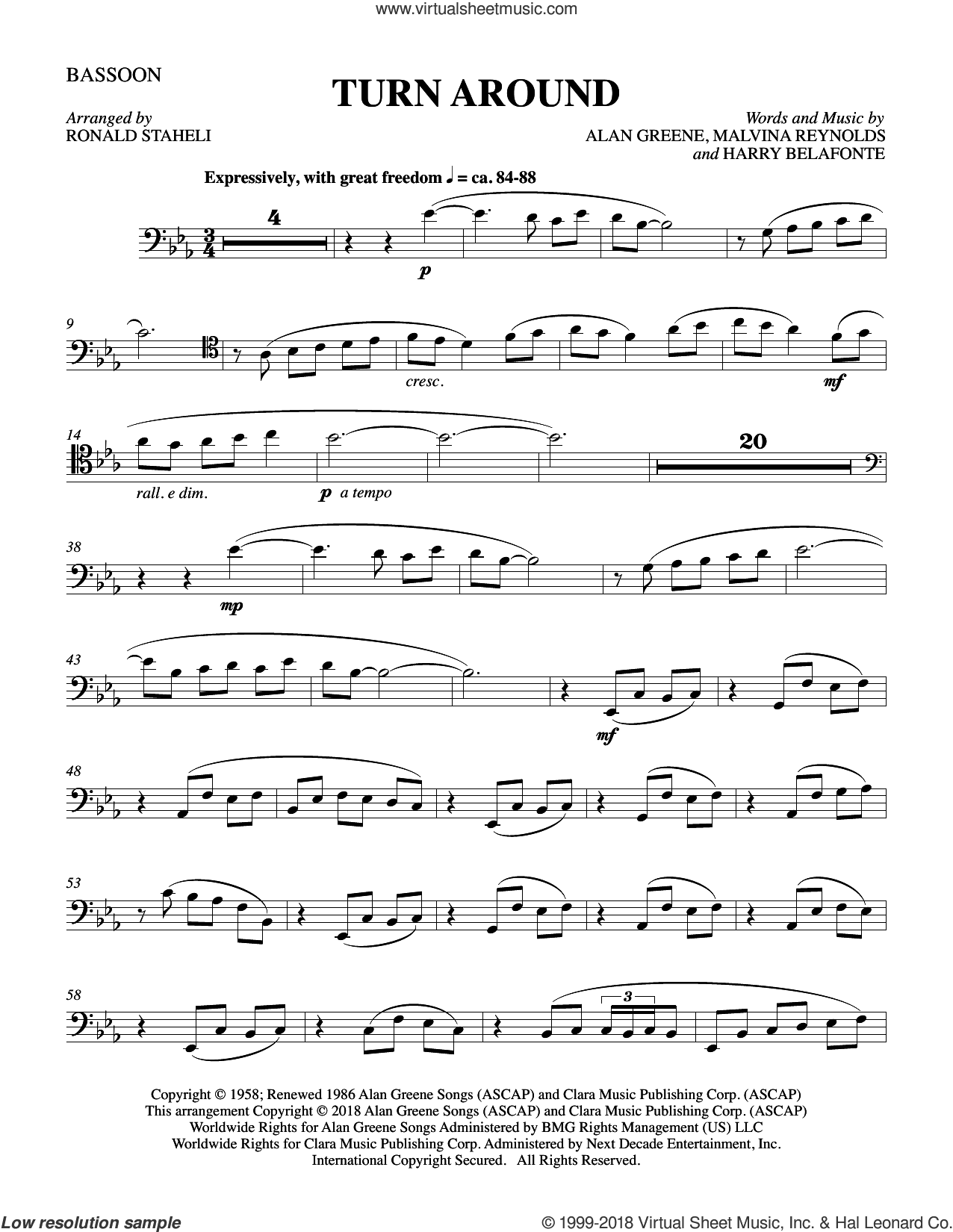 Turn Around (arr. Ronald Staheli)