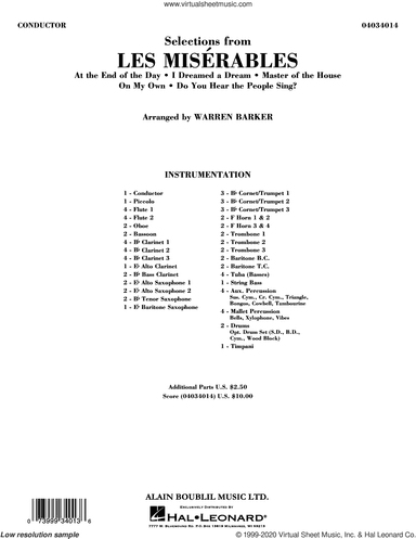 Selections from Les Miserables (arr. Warren Barker)