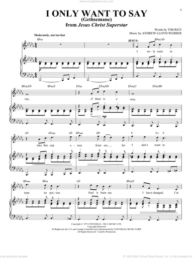 I Only Want To Say (Gethsemane) (from Jesus Christ Superstar)