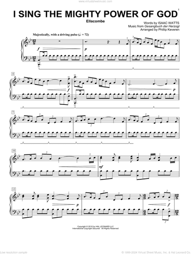 I Sing The Mighty Power Of God (arr. Phillip Keveren)