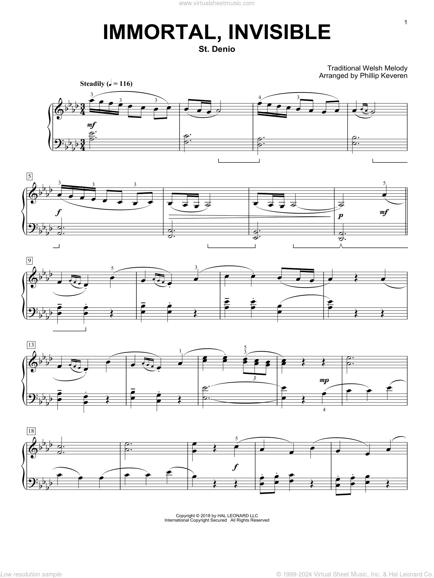 Immortal, Invisible (arr. Phillip Keveren)