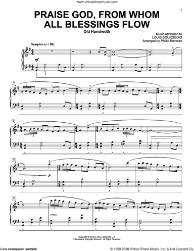 Praise God, From Whom All Blessings Flow (arr. Phillip Keveren)