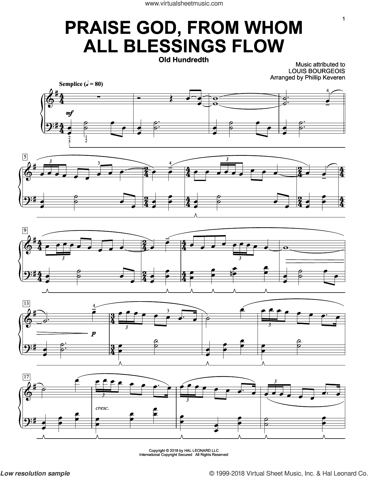 Praise God, From Whom All Blessings Flow (arr. Phillip Keveren)
