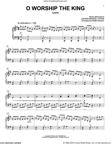 O Worship The King (arr. Phillip Keveren)