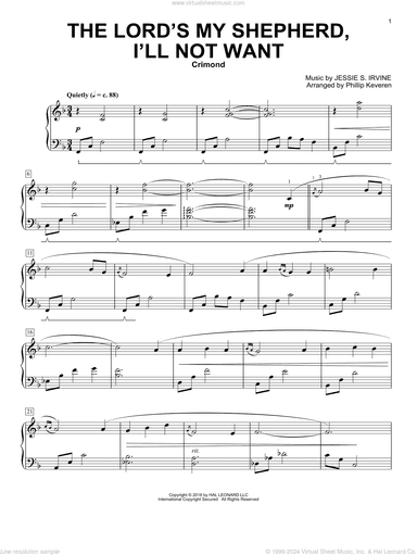 The Lord's My Shepherd, I'll Not Want (arr. Phillip Keveren)