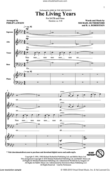 The Living Years (arr. Philip Lawson)