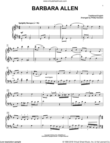 Barbara Allen [Classical version] (arr. Phillip Keveren)