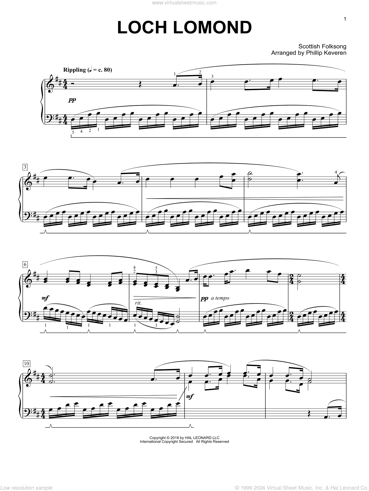 Loch Lomond [Classical version] (arr. Phillip Keveren)