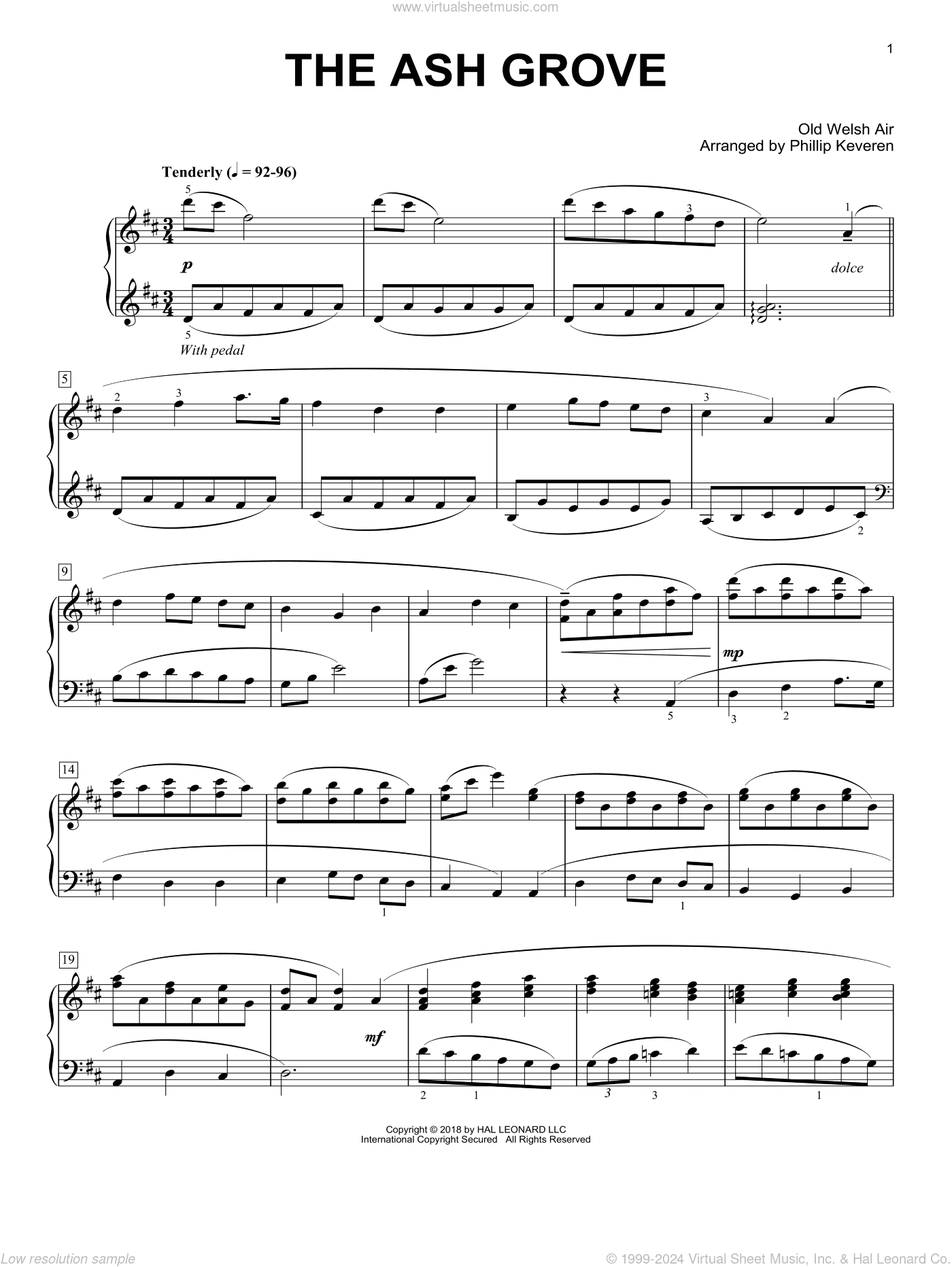 The Ash Grove [Classical version] (arr. Phillip Keveren)