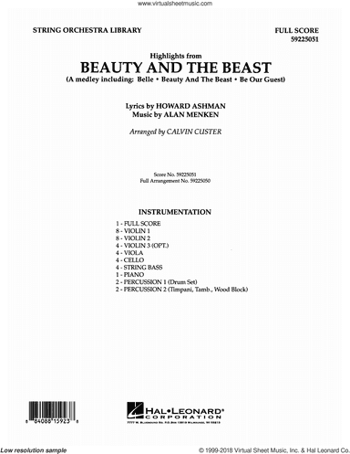 Beauty and the Beast Highlights (arr. Calvin Custer)