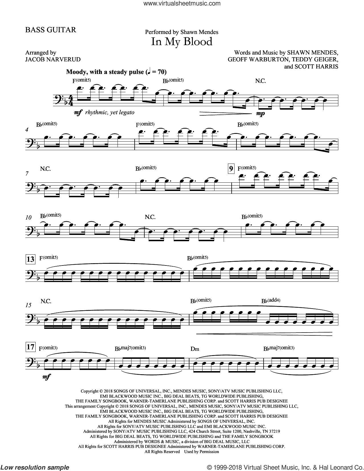 In My Blood (arr. Jacob Narverud)