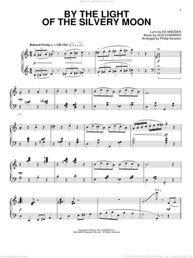 By The Light Of The Silvery Moon [Jazz version] (arr. Phillip Keveren)