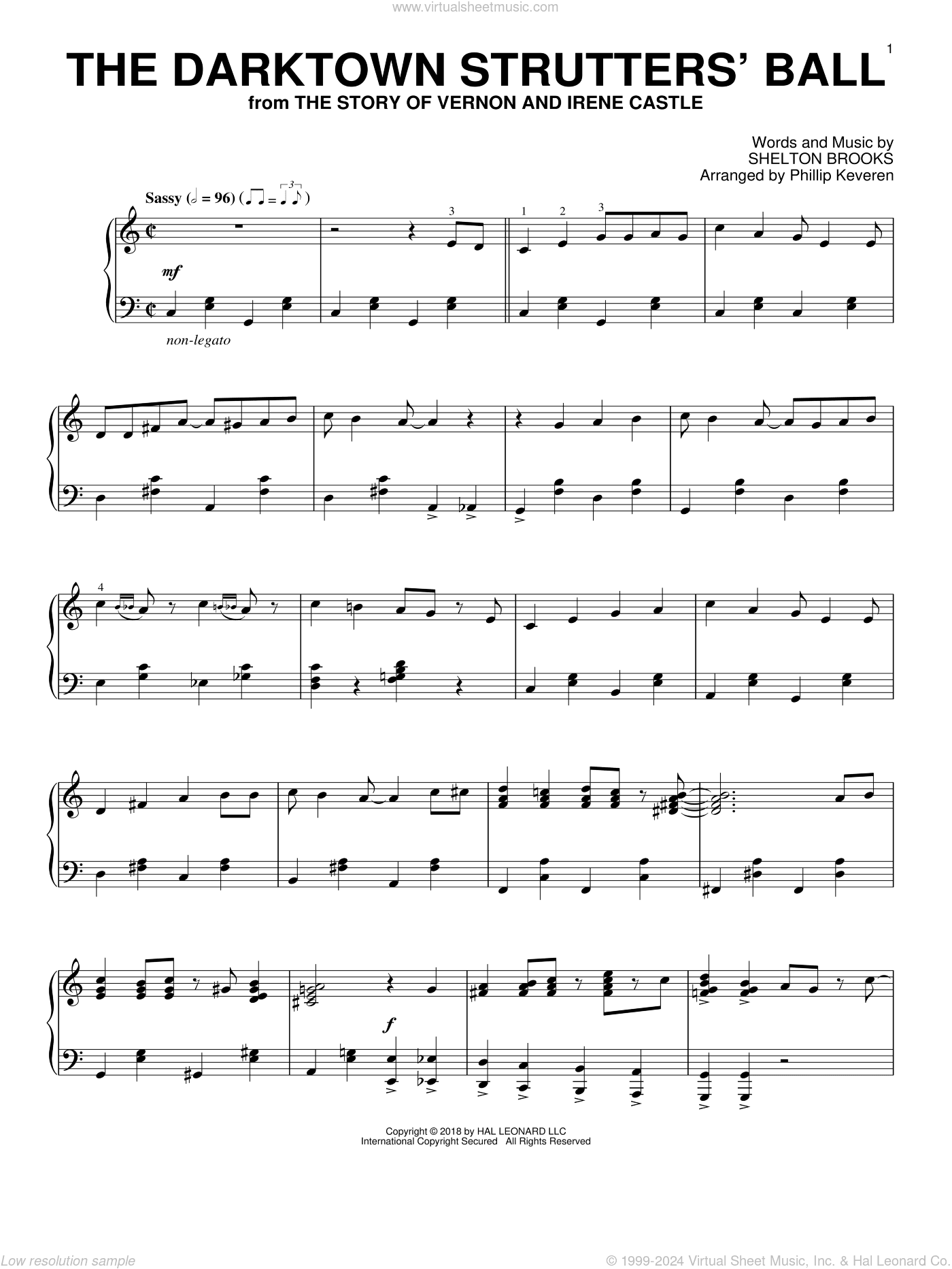 The Darktown Strutters' Ball [Jazz version] (arr. Phillip Keveren)