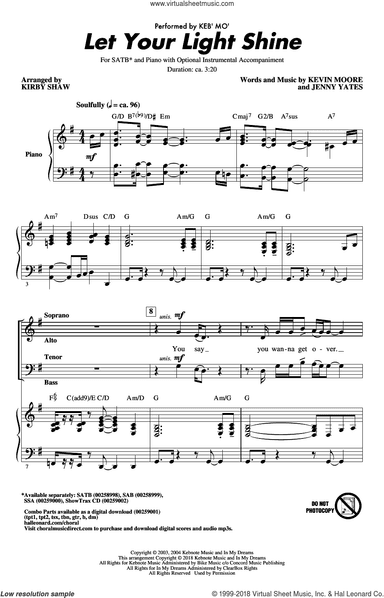 Let Your Light Shine (arr. Kirby Shaw)