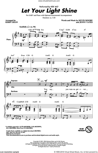 Let Your Light Shine (arr. Kirby Shaw)
