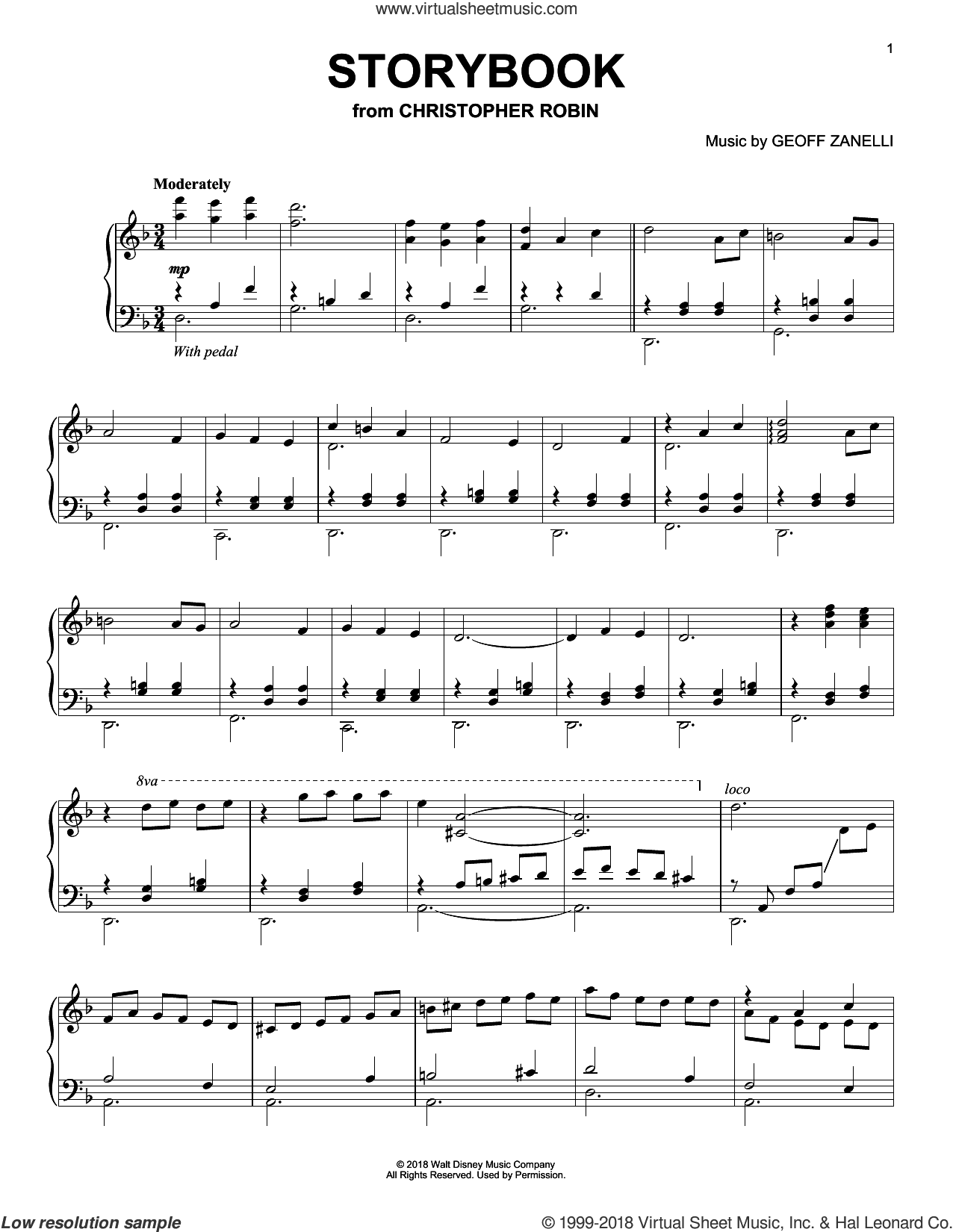 Storybook (from Christopher Robin), (intermediate)