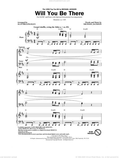 Will You Be There (arr. Alan Billingsley)
