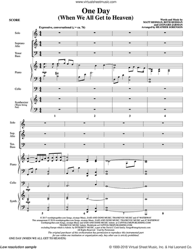 One Day (When We All Get to Heaven) (Arr. Heather Sorenson)