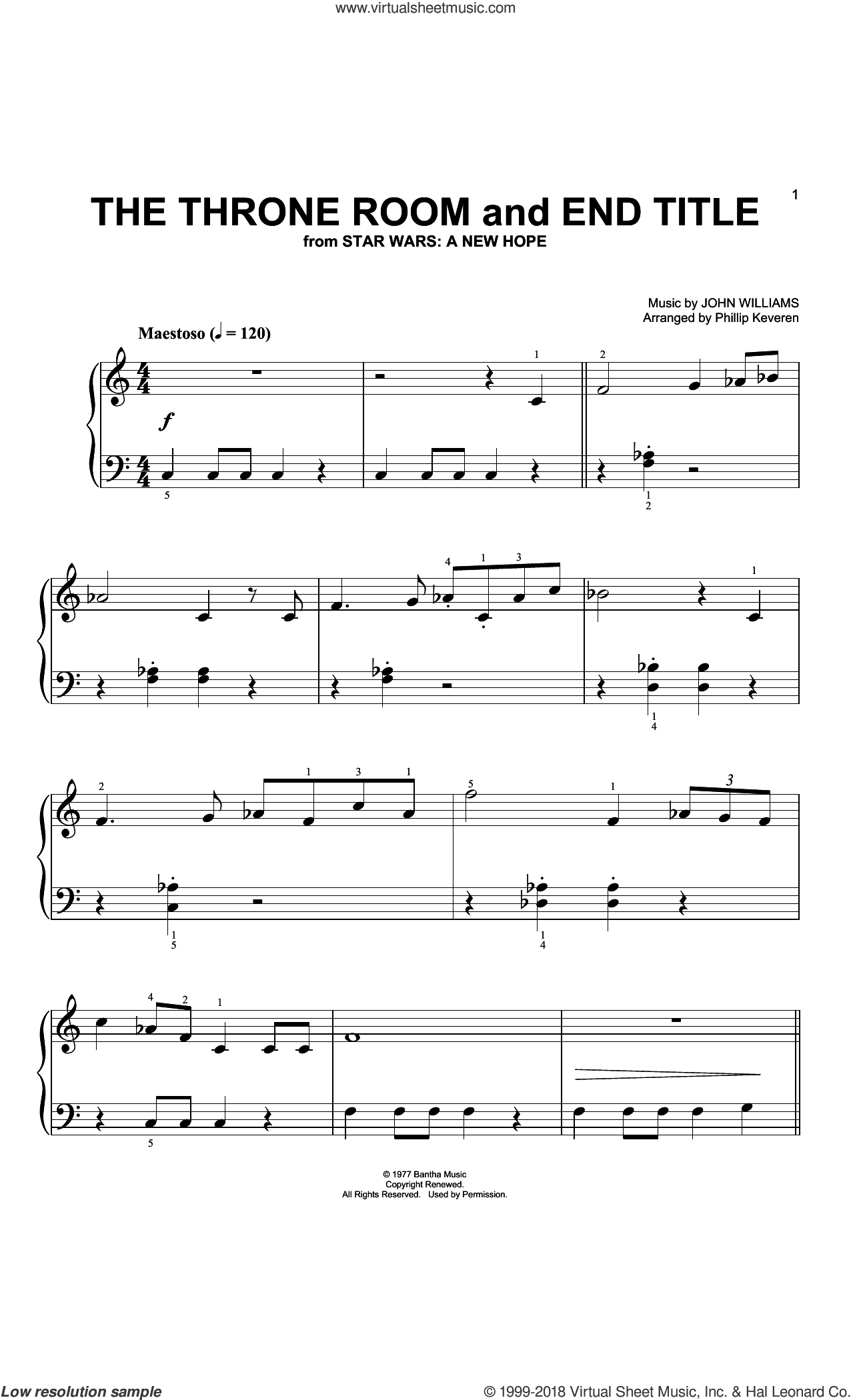 Throne Room and Finale (arr. Phillip Keveren)