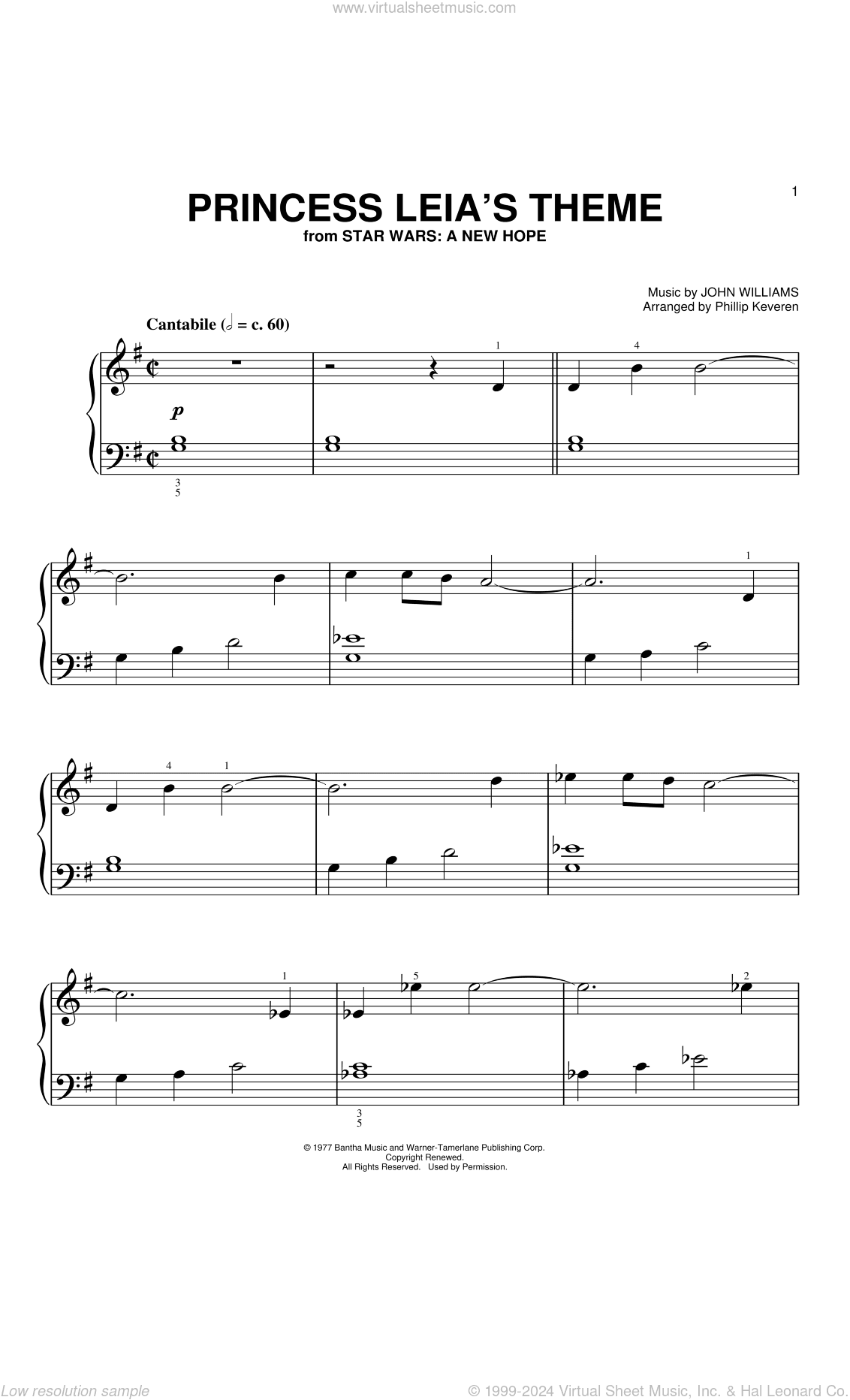 Princess Leia's Theme (arr. Phillip Keveren)