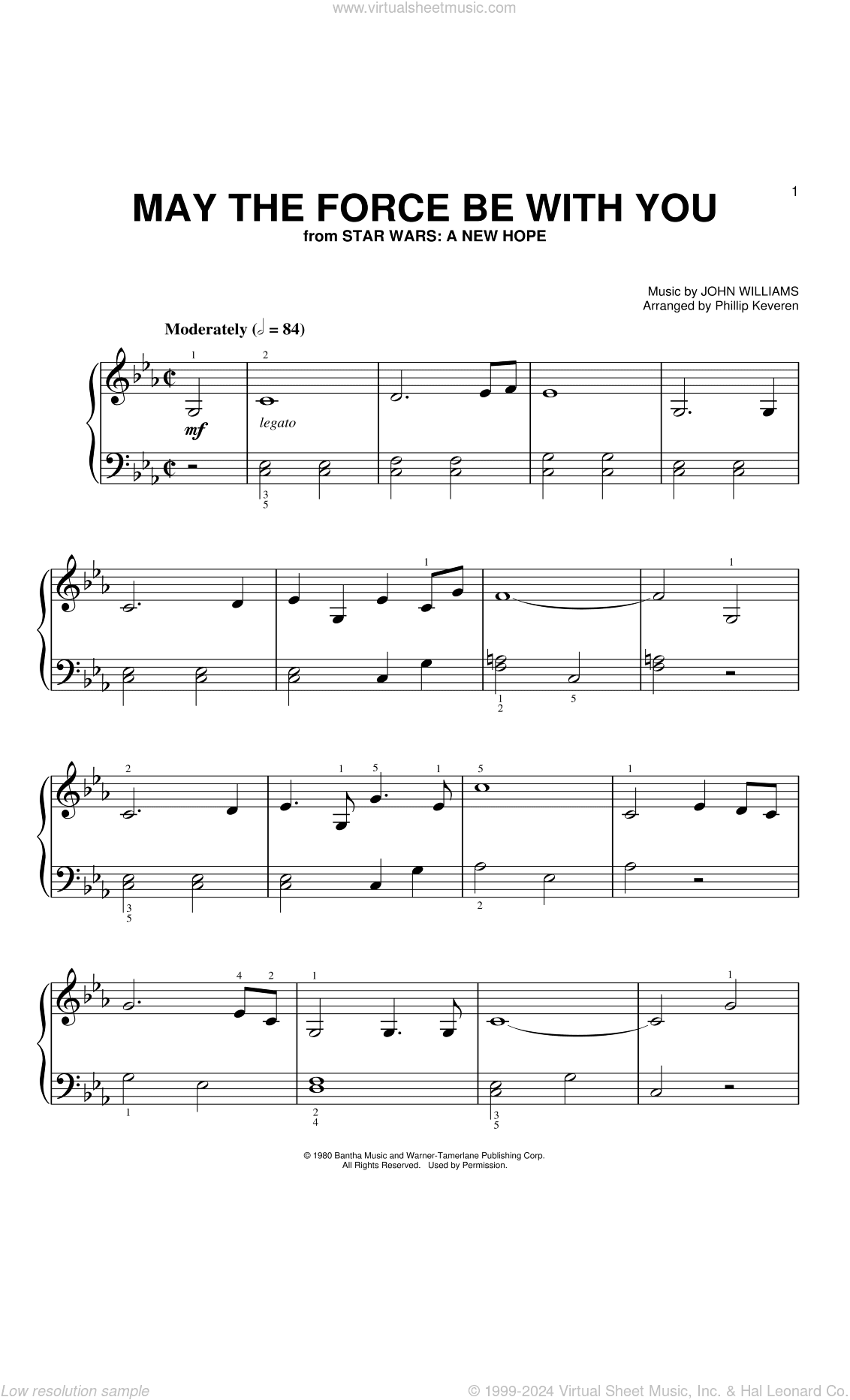 May The Force Be With You (from Star Wars: A New Hope) (arr. Phillip Keveren)