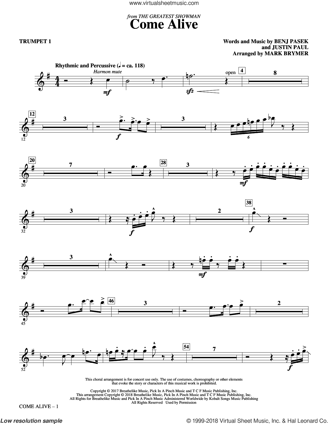 Come Alive (from The Greatest Showman) (arr. Mark Brymer)