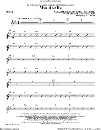 Meant to Be (Feat. Florida Georgia Line) (arr. Mac Huff)