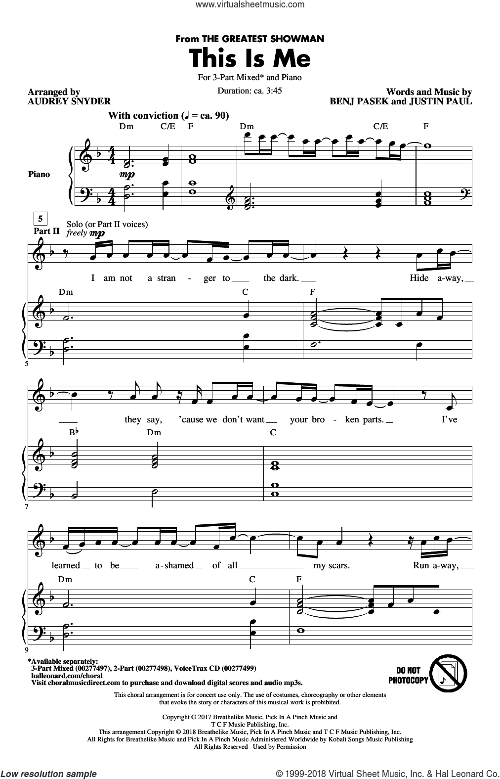 This Is Me (from The Greatest Showman) (arr. Audrey Snyder)