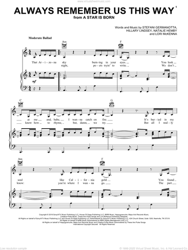 Always Remember Us This Way (from A Star Is Born)