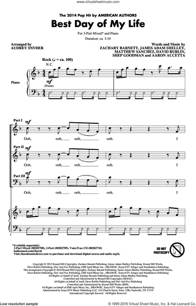 Best Day Of My Life (Arr. Audrey Snyder)