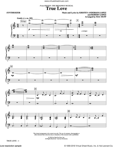 True Love (from Frozen: the Broadway Musical) (Arr. Mac Huff)