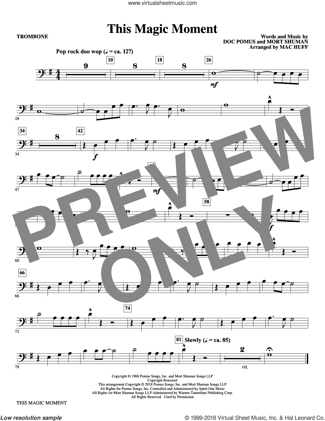 This Magic Moment (Arr. Mac Huff)