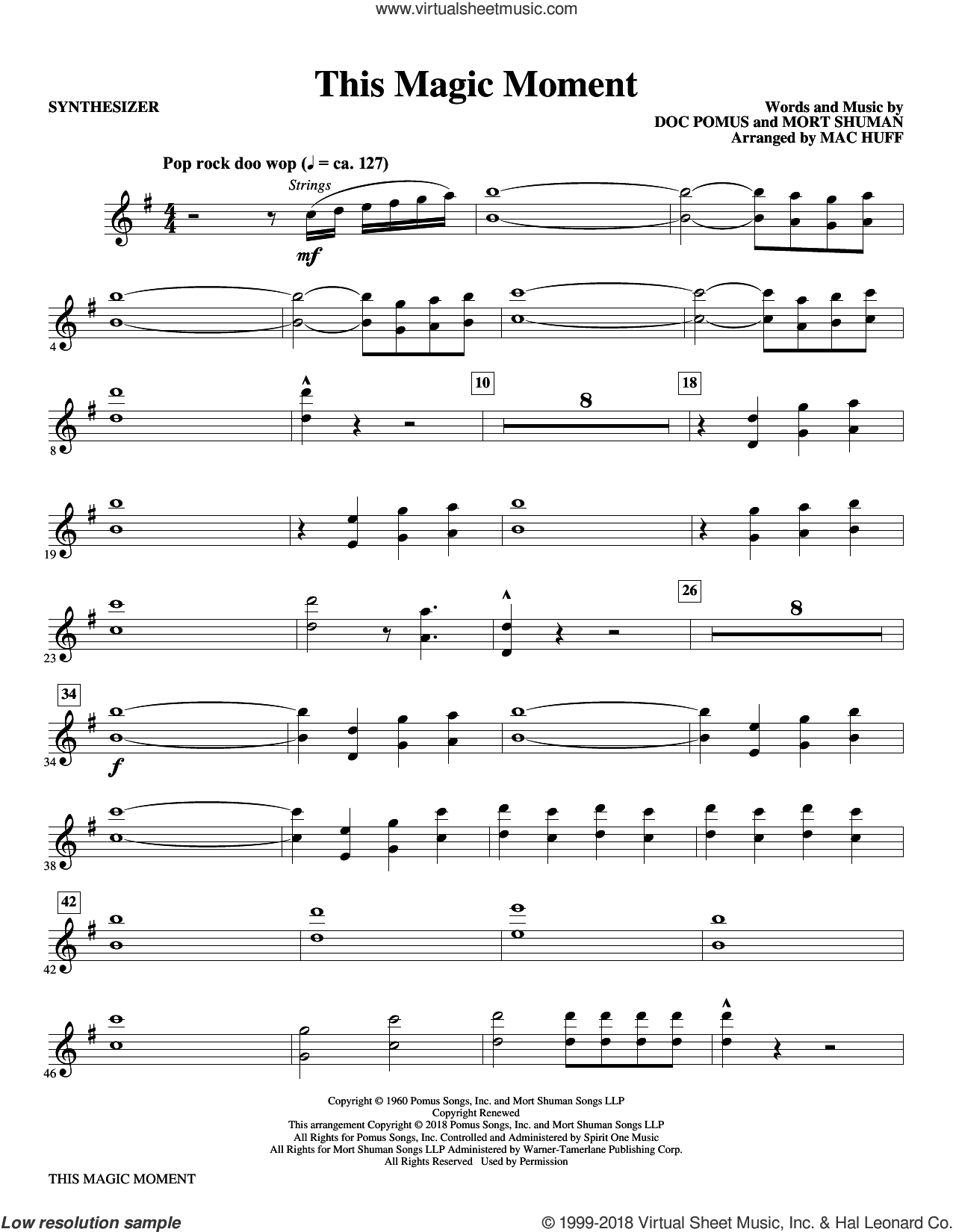 This Magic Moment (Arr. Mac Huff)