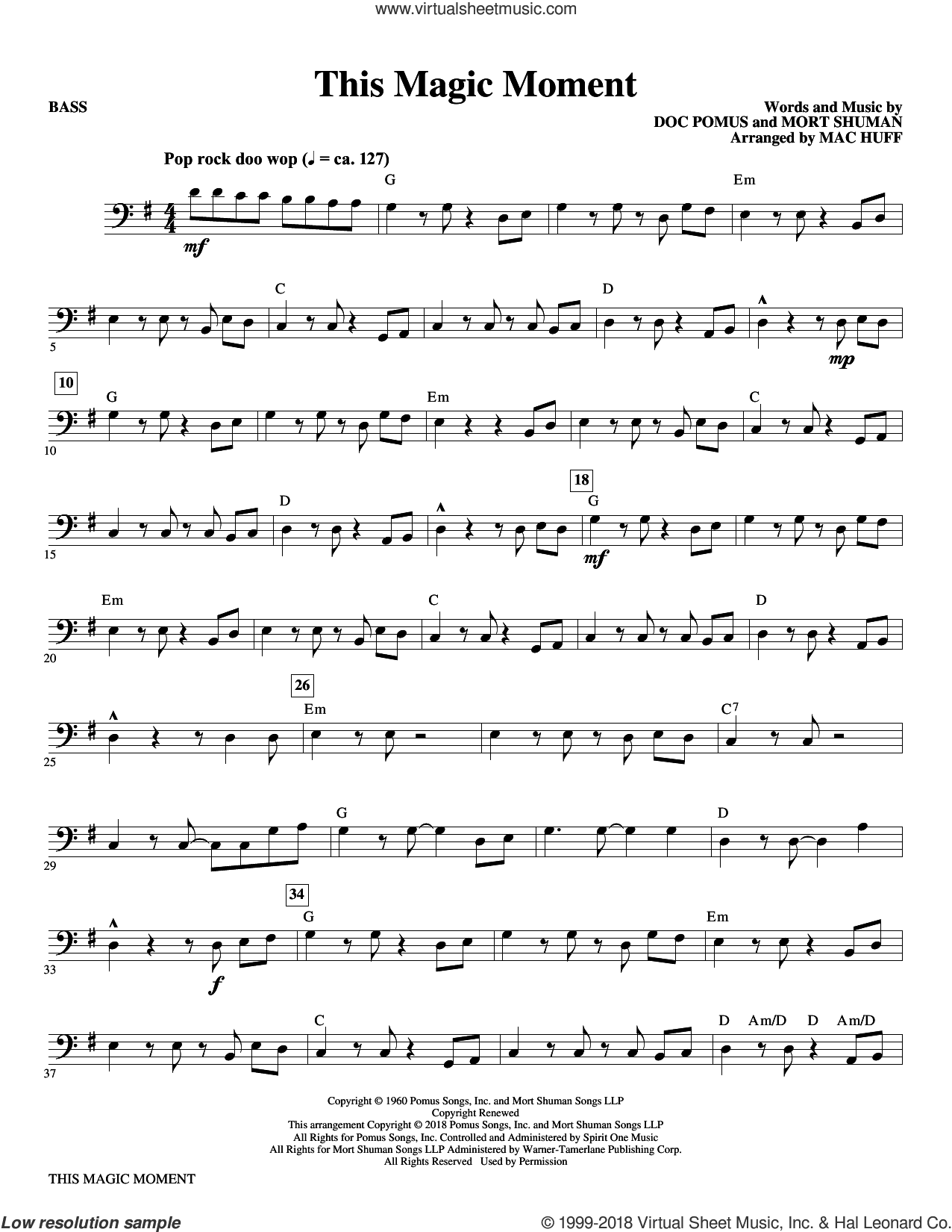 This Magic Moment (Arr. Mac Huff)